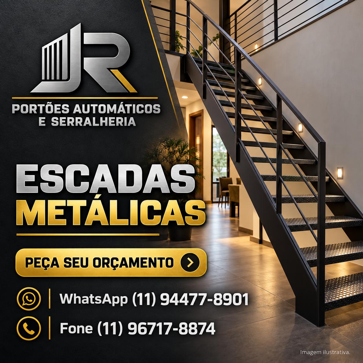 Banner de escadas metálicas