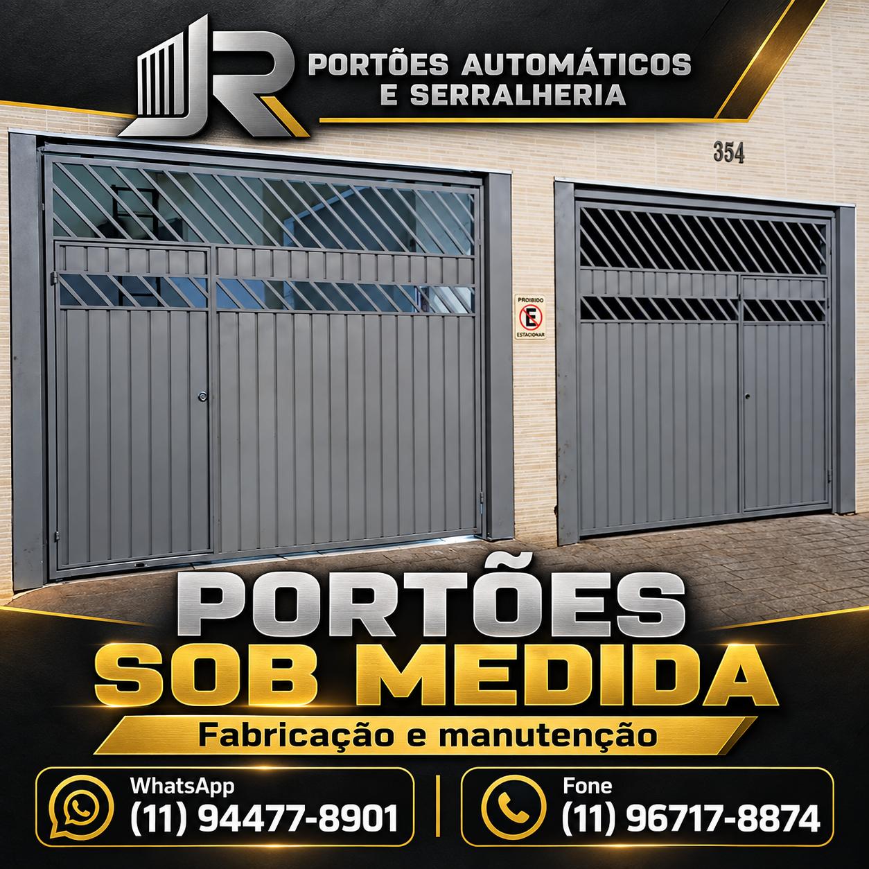 Banner de fabricação e manutenção de portões sob medida