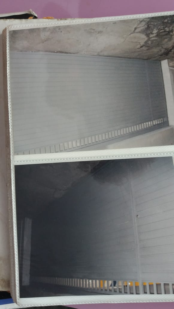 Grade de proteção metálica instalada